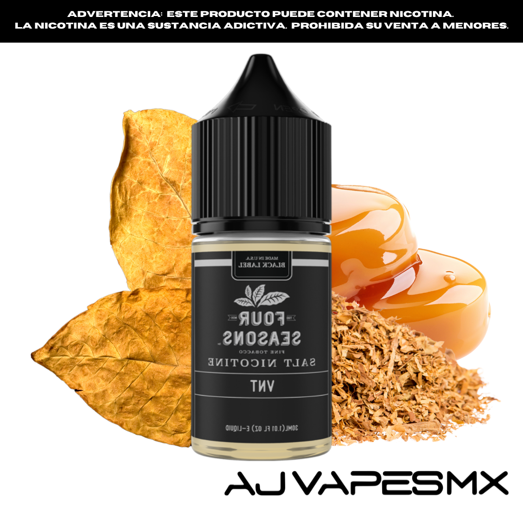 VNT Black Label Tobacco 30ml NicSalt | FOUR SEASONS