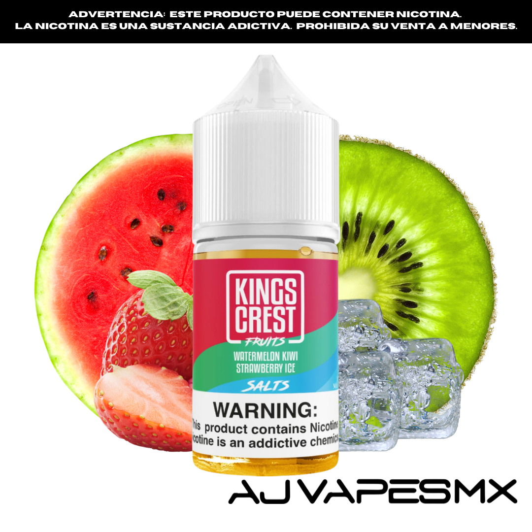 Watermelon Kiwi Strawberry Ice 30ml NicSalt | KINGS CREST FRUITS