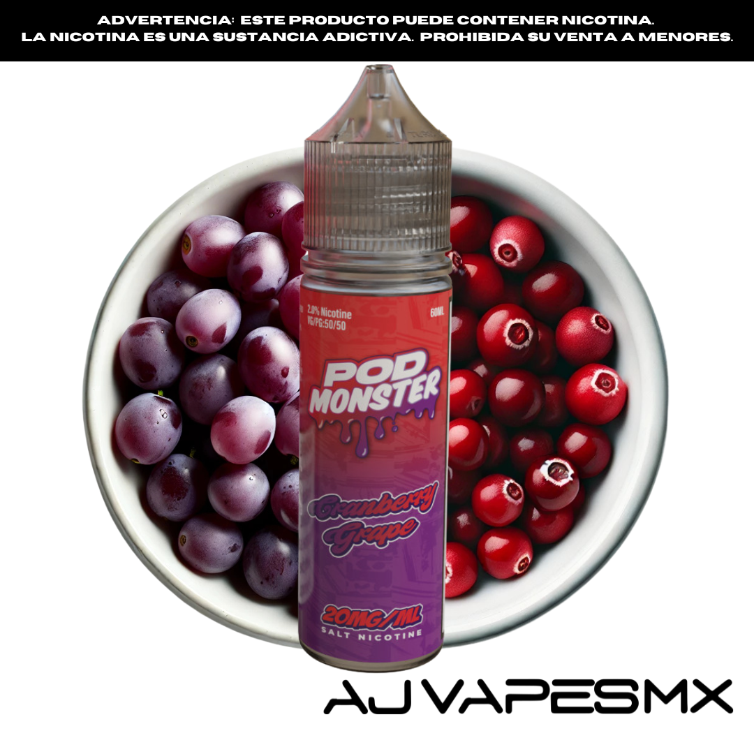 Cranberry Grape 60ml NicSalt | POD MONSTER