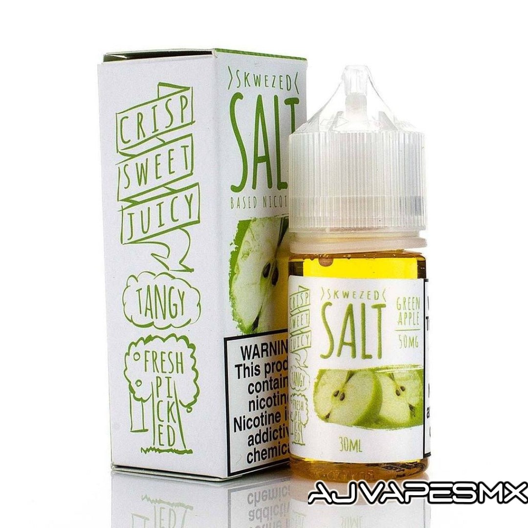 Green Apple 30ml NicSalt | SKWEZED - AJ Vapes Mx - 25mg