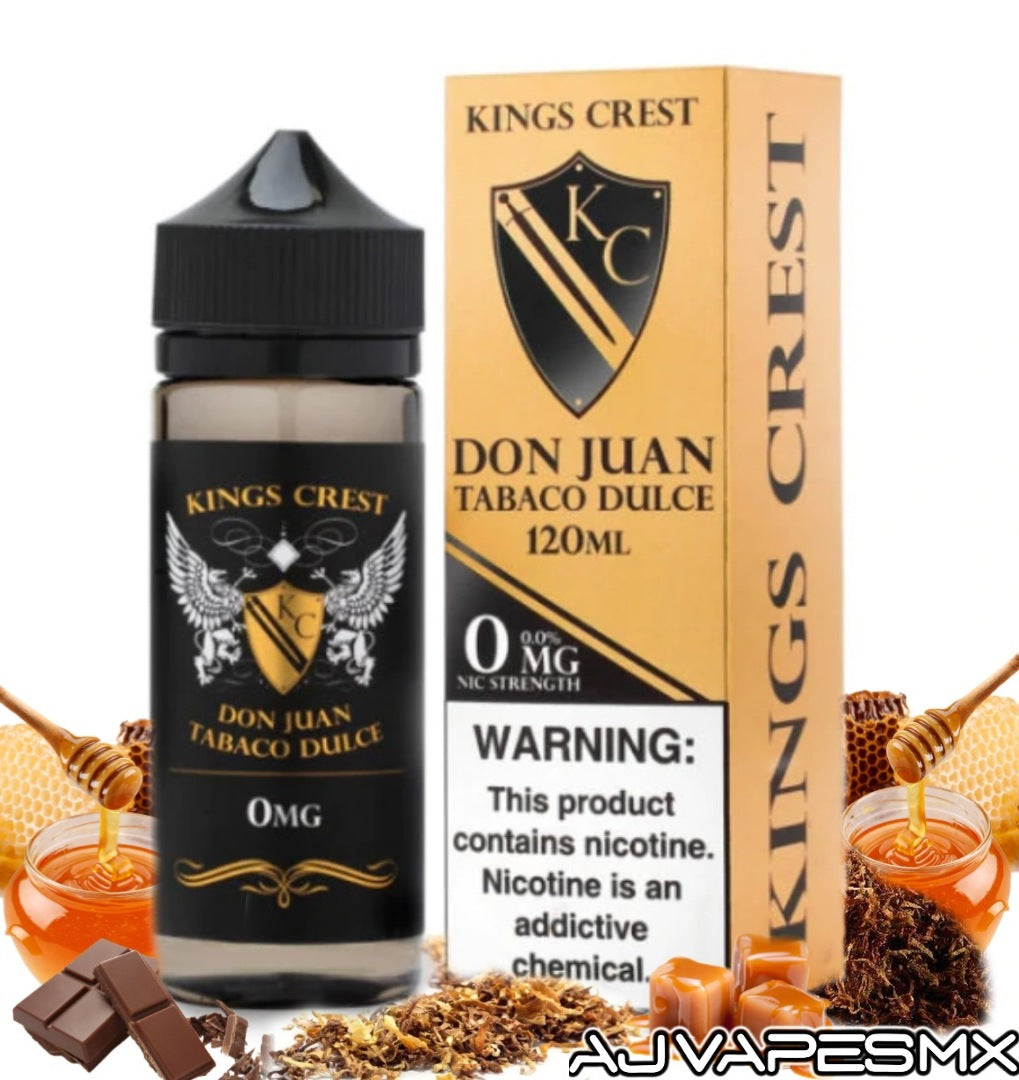Don Juan Tabaco Dulce 120ml | KINGS CREST - AJ Vapes Mx - 3mg