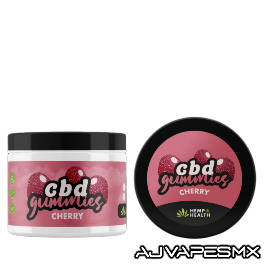 Gomitas CBD 1000mg | HEMP & HEALTH - AJ Vapes Mx - Cherry