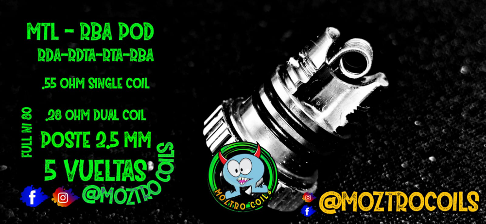 MTL-RBA Pod | MOZTRO COILS - AJ Vapes Mx -