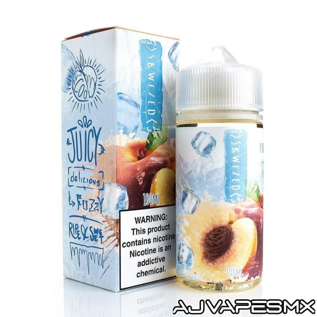 Peach Ice 100ml | SKWEZED ICED - AJ Vapes Mx - 0mg