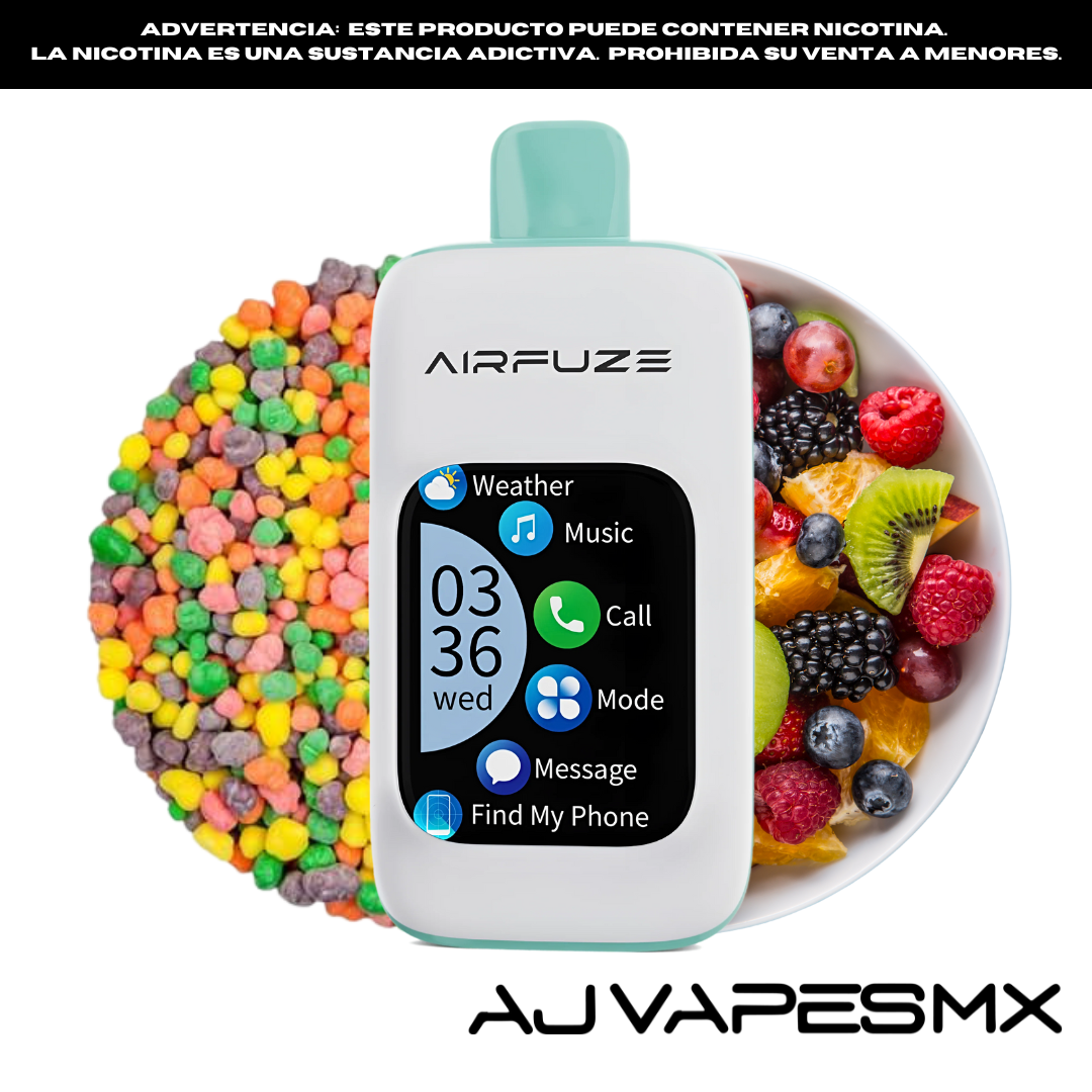 Airfuze Smart Disposable 30,000 Puffs | AIRFUZE AJ Vapes Mx Airfuze Smart Disposable 30,000 Puffs | AIRFUZE AJ Vapes Mx