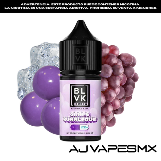 Grape Bubblegum Ice NicSalts 30ml | BLVK BUBBA SERIES