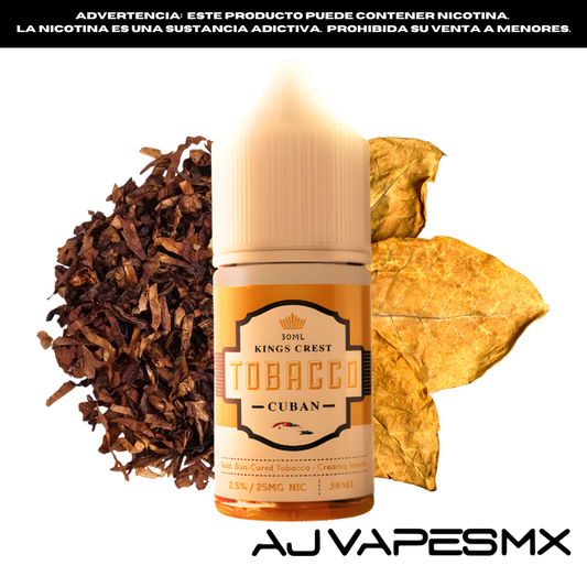 Tobacco Cuban 30ml NicSalt | KINGS CREST