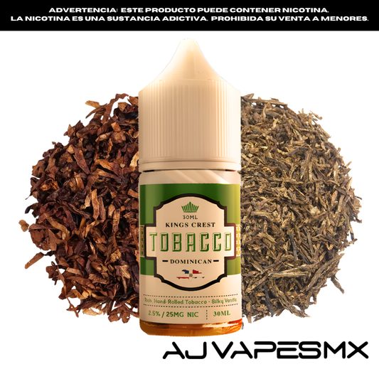 Tobacco Dominican 30ml NicSalt | KINGS CREST