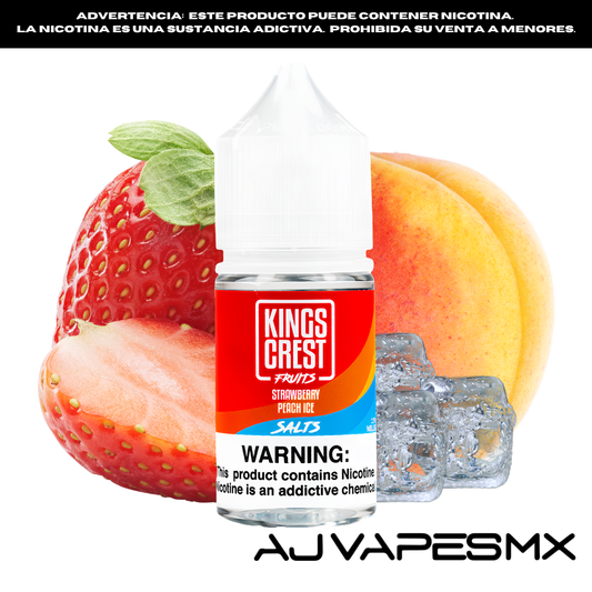 Strawberry Peach Ice 30ml NicSalt | KINGS CREST FRUITS