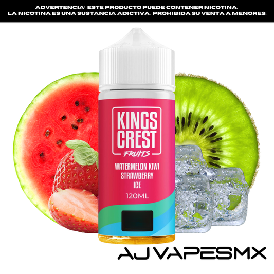 Watermelon Kiwi Strawberry Ice 120ml | KINGS CREST FRUITS