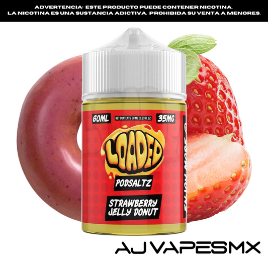 Strawberry Jelly Donut 60ml NicSalt | LOADED