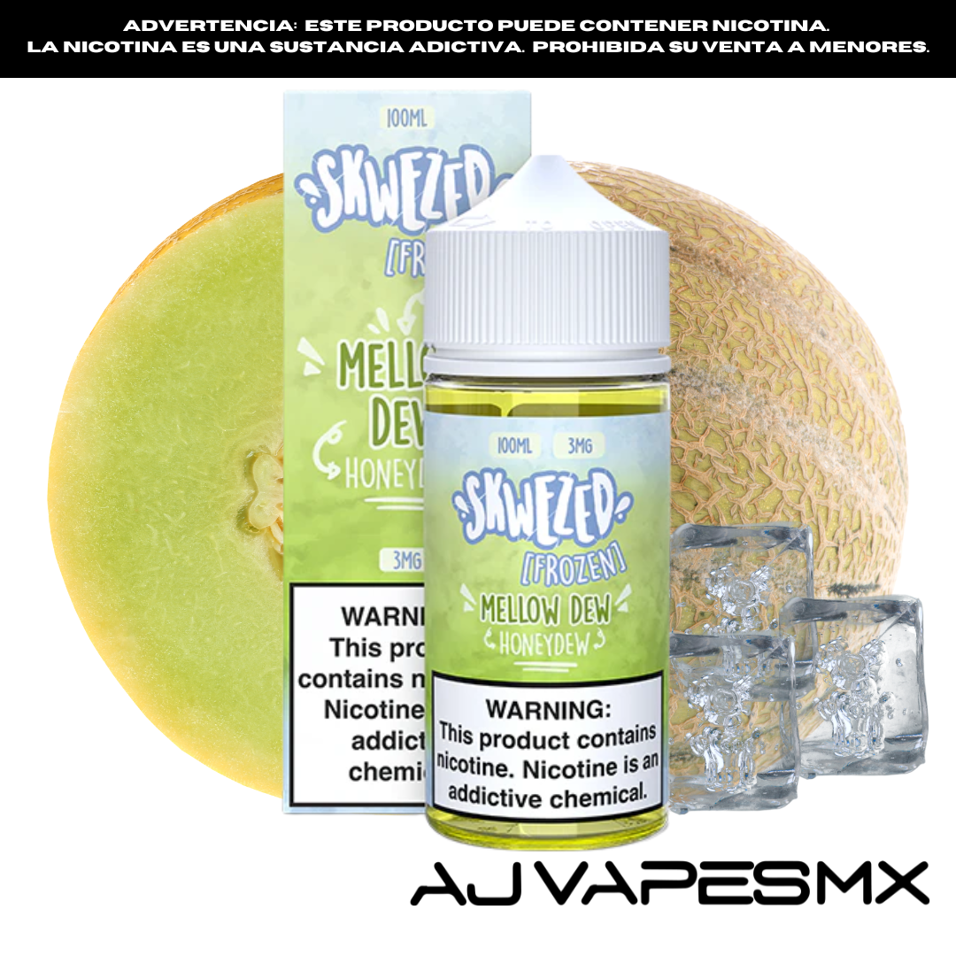Mellow Dew Frozen (Honeydew Melon Ice) 100ml | SKWEZED AJ Vapes Mx Mellow Dew Frozen (Honeydew Melon Ice) 100ml | SKWEZED AJ Vapes Mx