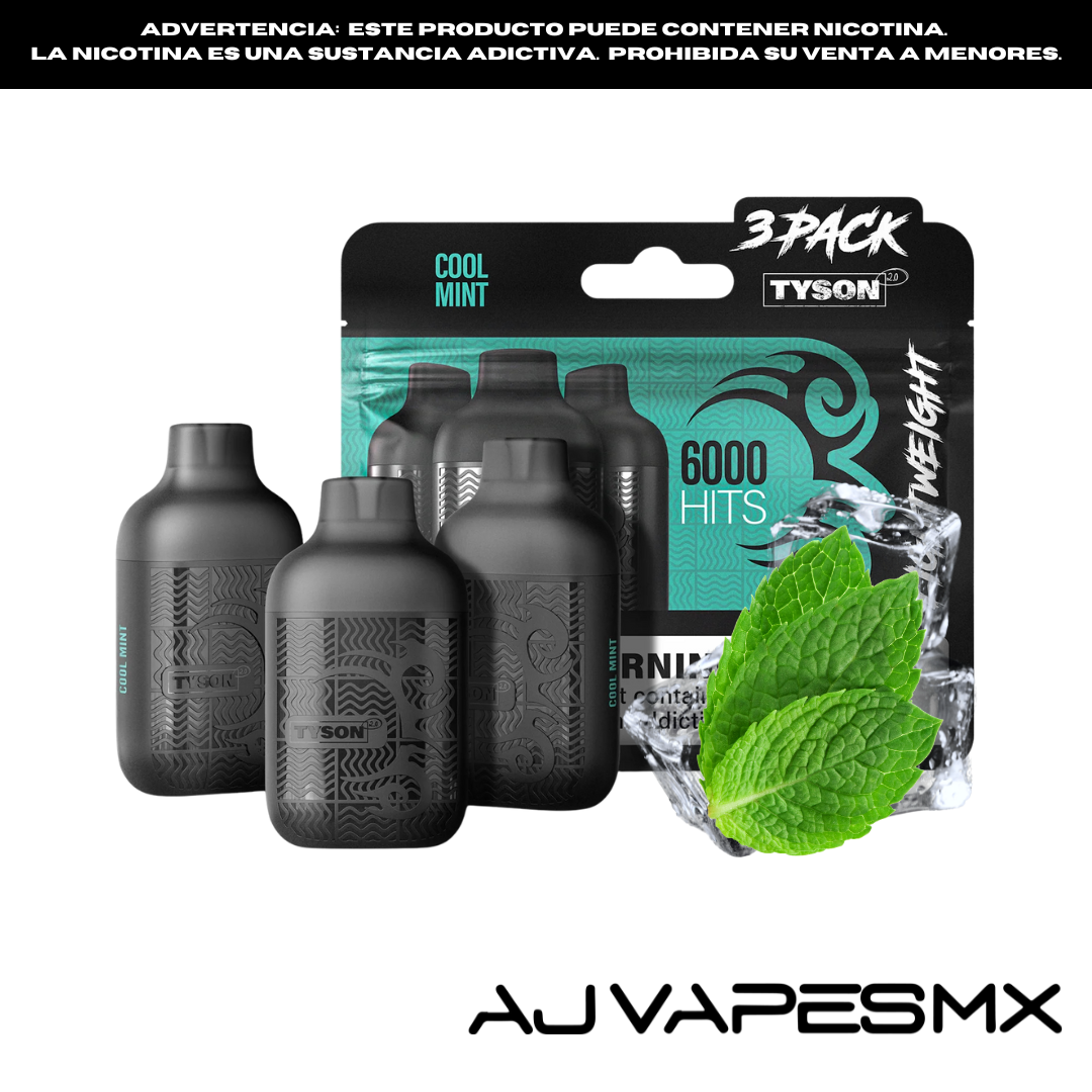 Tyson Mini 3-Pack Disposable 6,000 Puffs | TYSON