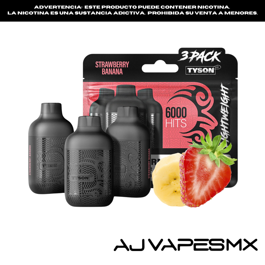 Tyson Mini 3-Pack Disposable 6,000 Puffs | TYSON
