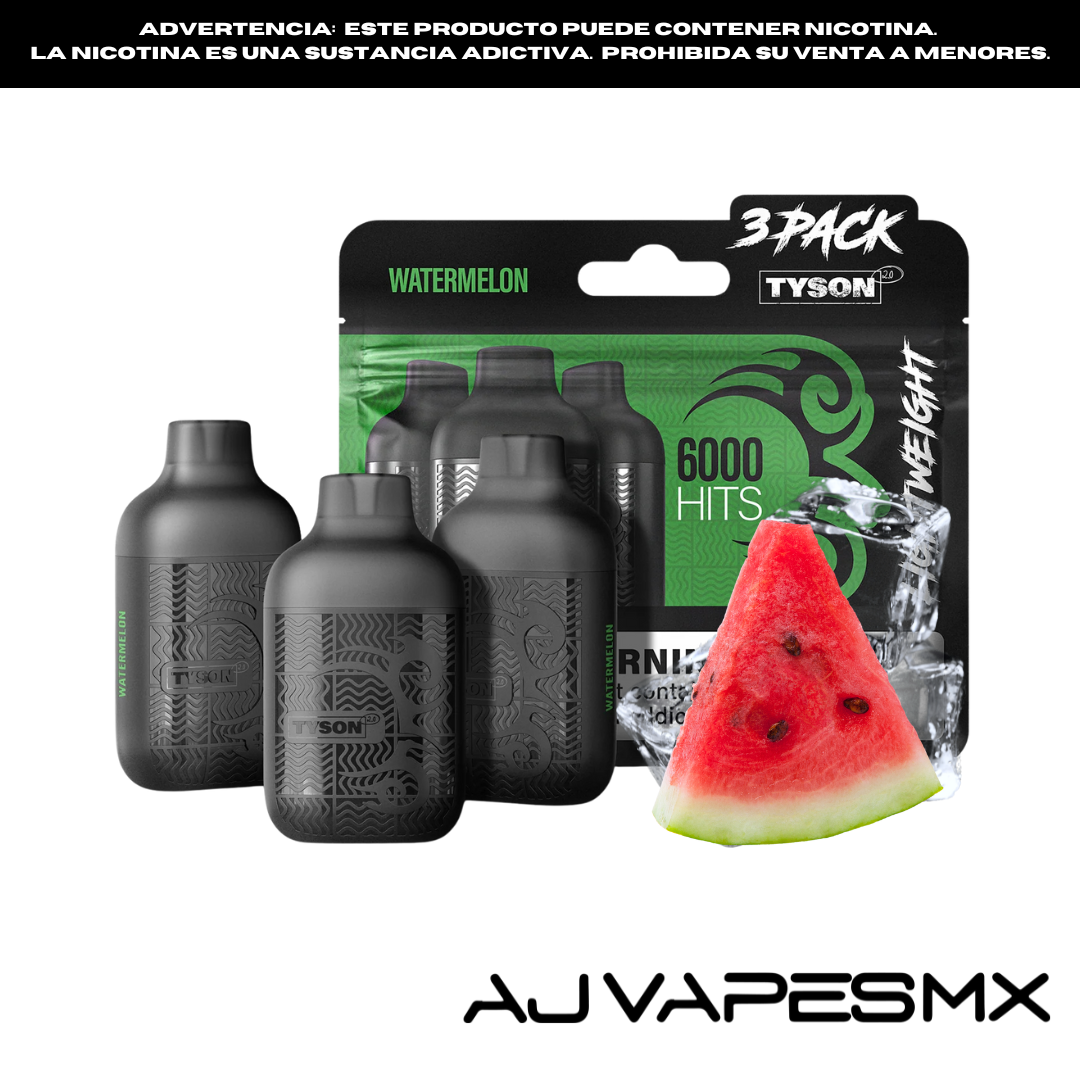 Tyson Mini 3-Pack Disposable 6,000 Puffs | TYSON