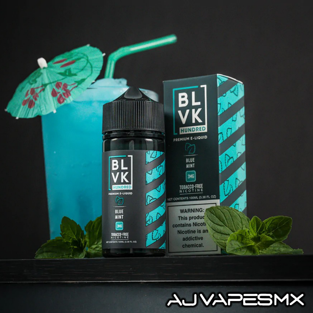 Blue Mint 100ml | BLVK HUNDRED - AJ Vapes Mx - 0mg