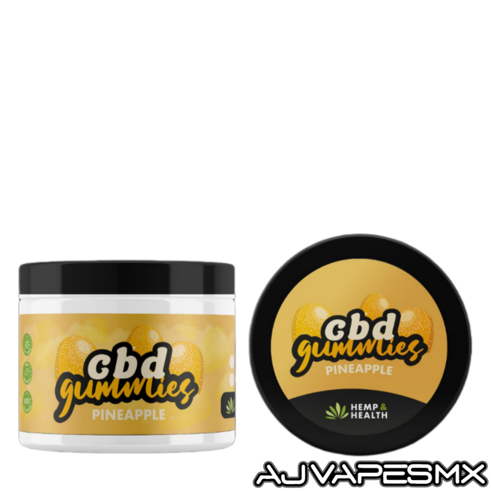 Gomitas CBD 1000mg | HEMP & HEALTH - AJ Vapes Mx - Pineapple
