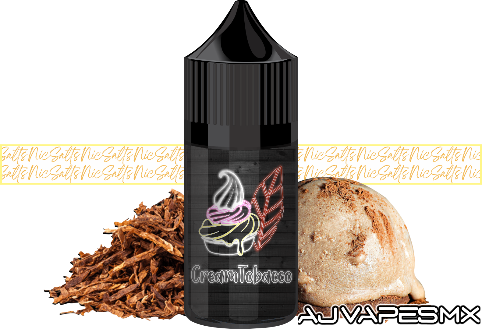 Cream Tobacco 30ml NicSalt | SWEET TEMPTATION - AJ Vapes Mx - 25mg