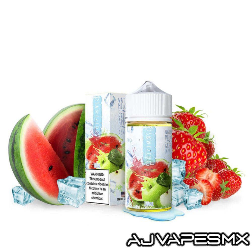 Watermelon Strawberry Ice 30ml Nicsalt| SKWEZED - AJ Vapes Mx -
